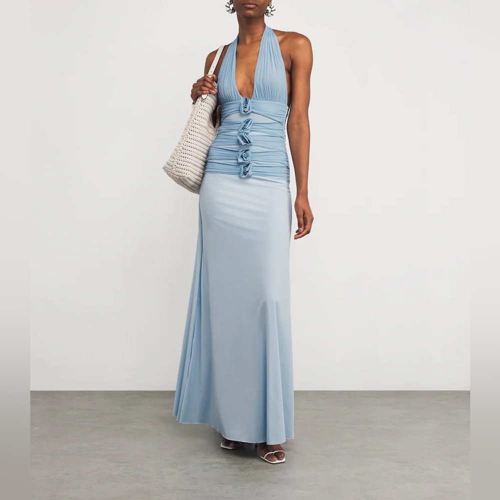 Maygel Coronel Villadiego maxi dress one size S-L in arctic blue